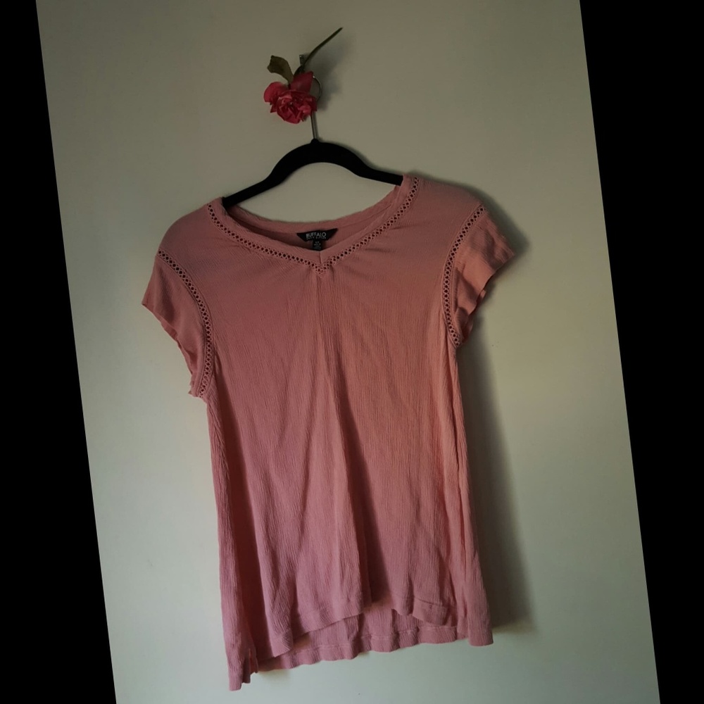 Buffalo David Bitton VNeck Women Cap Sleeve Blouse